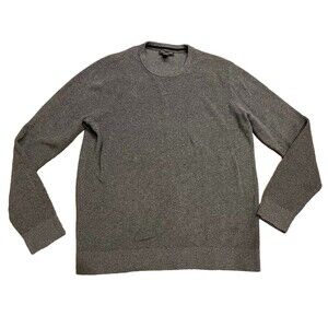 Banana Republic Mens XL Charcoal Gray Crewneck Everyday 100% Cotton Sweater